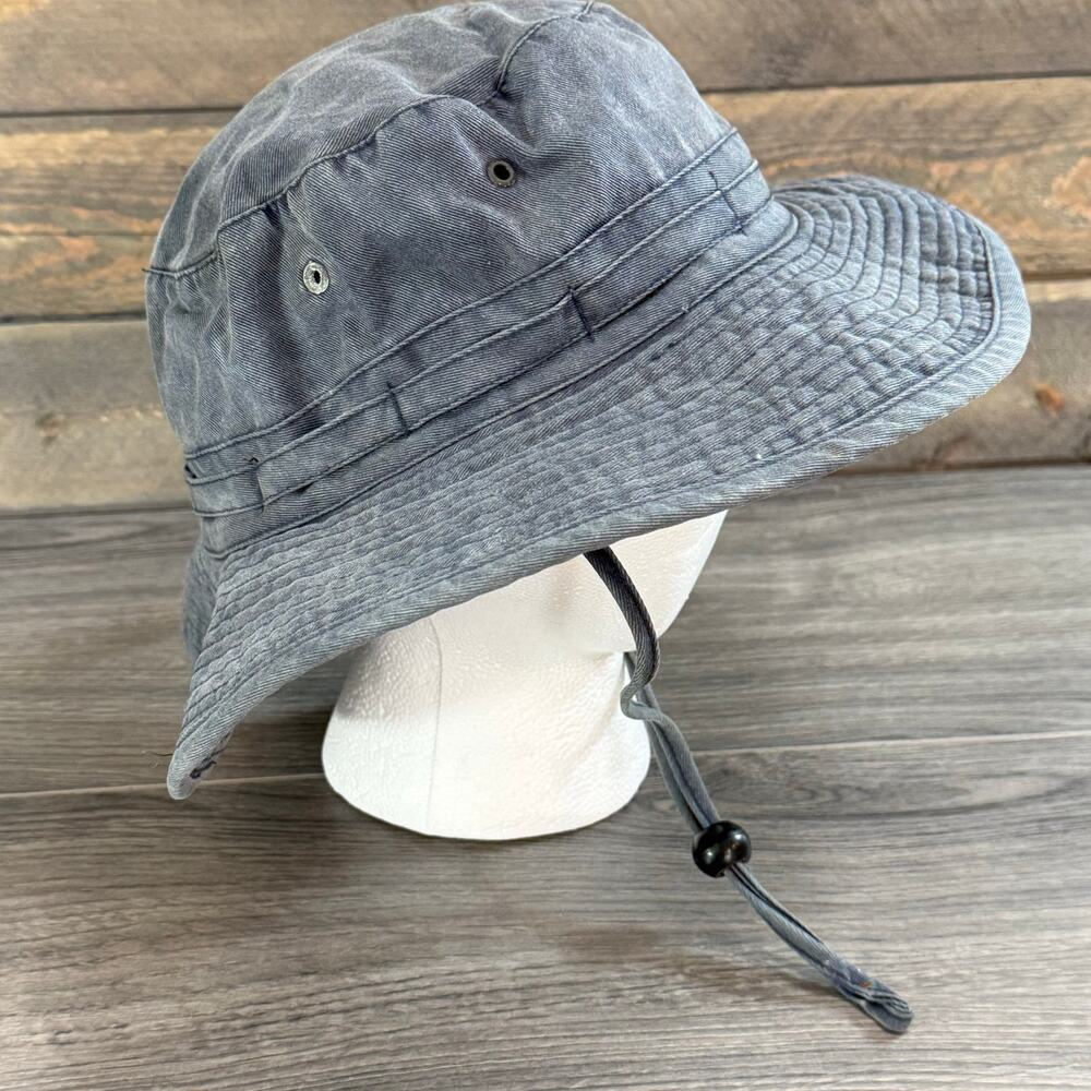 Dorfman Pacific Cotton Fishing Hat Size L Chin Strap Bucket Beach Outback Safari